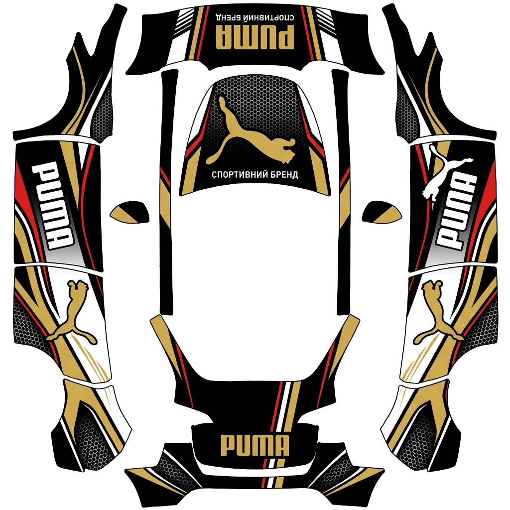 Diseño de vinilo para Model Y - flat wrap PNG for Model Y Paint Shop