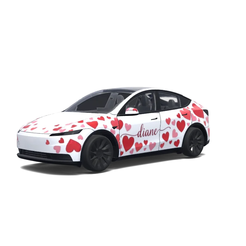 Tesla Model Y (2025+ Standard) tilpasset wrap-design