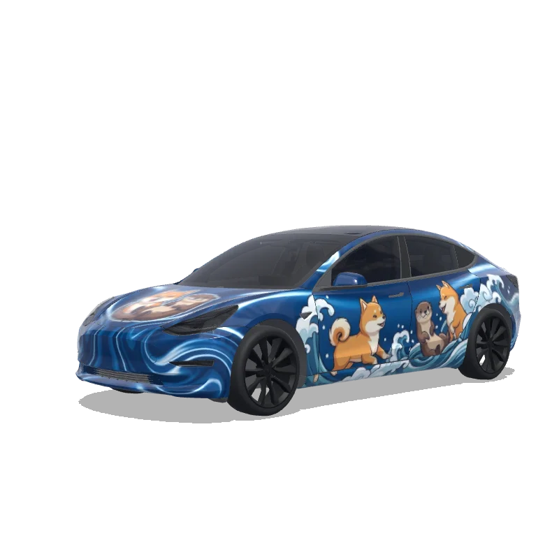 Tesla Model 3 custom wrap design