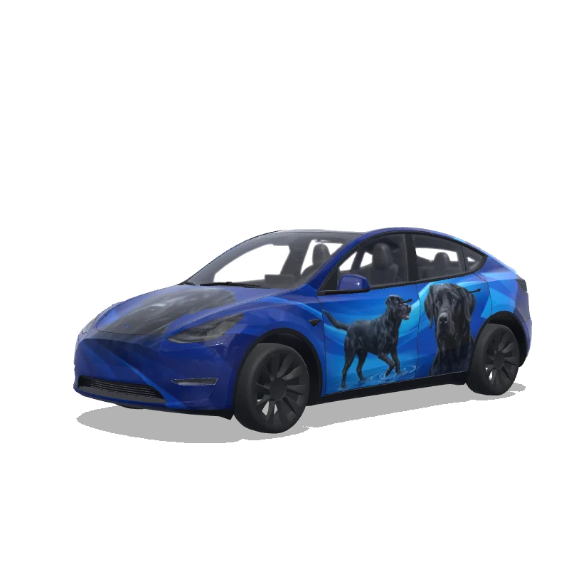 Tesla Model Y custom wrap design