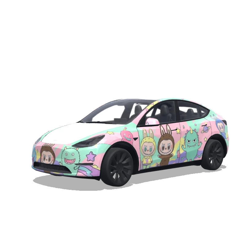 Tesla Model Y tilpasset wrap-design