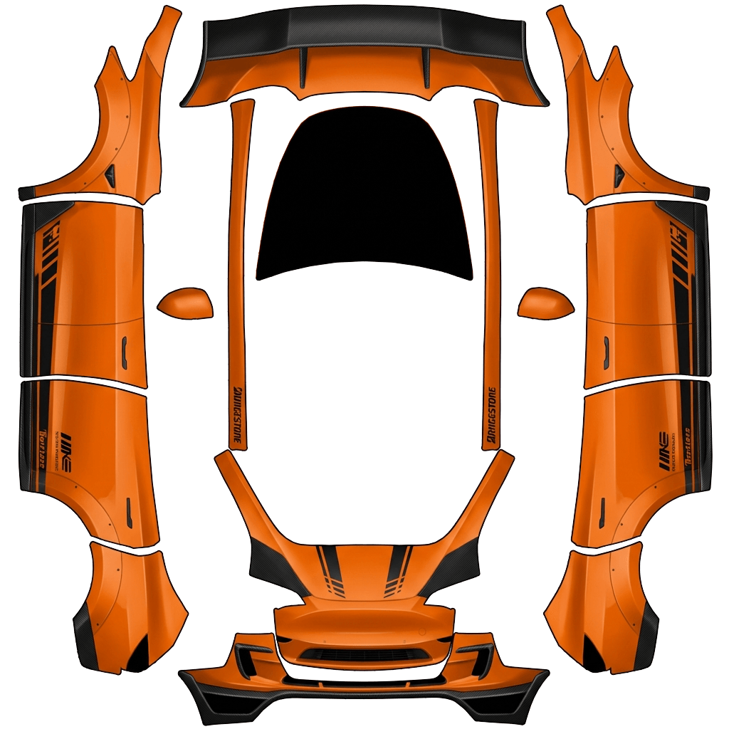 Model Y Wrap Design - flat wrap PNG for Model Y Paint Shop