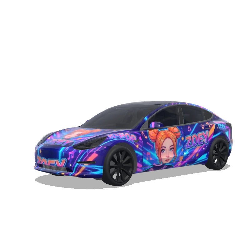 Tesla Model 3 custom wrap design
