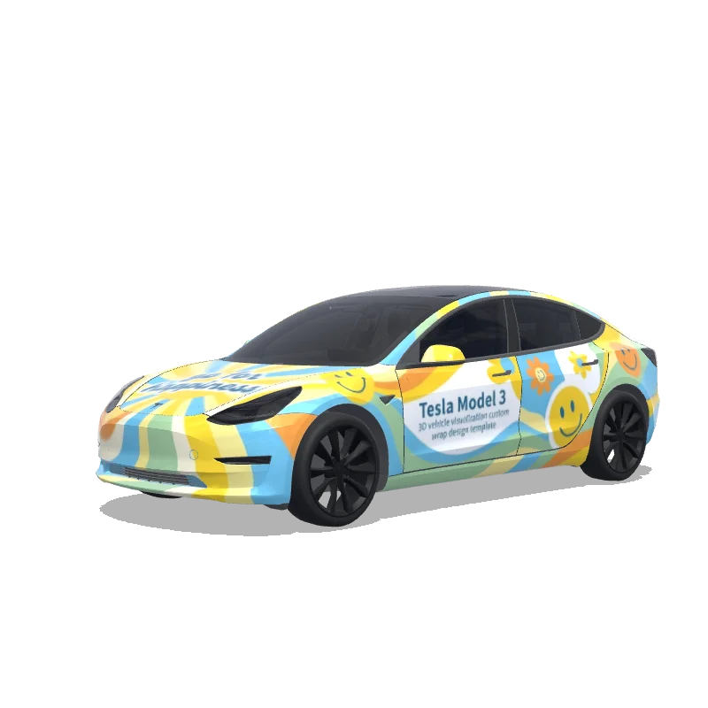 Tesla Model 3 custom wrap design