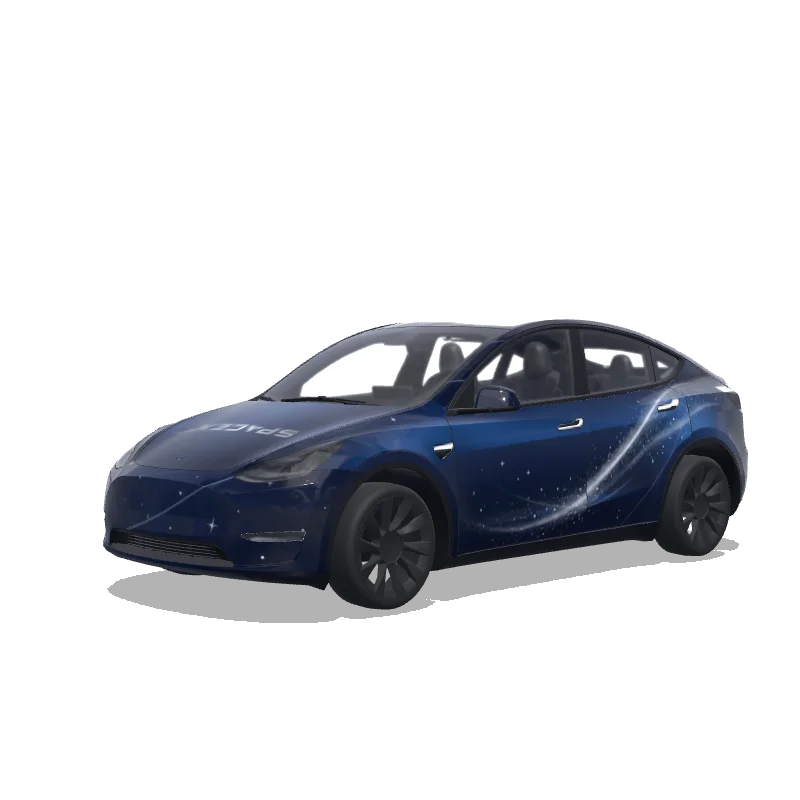 Tesla Model Y tilpasset wrap-design