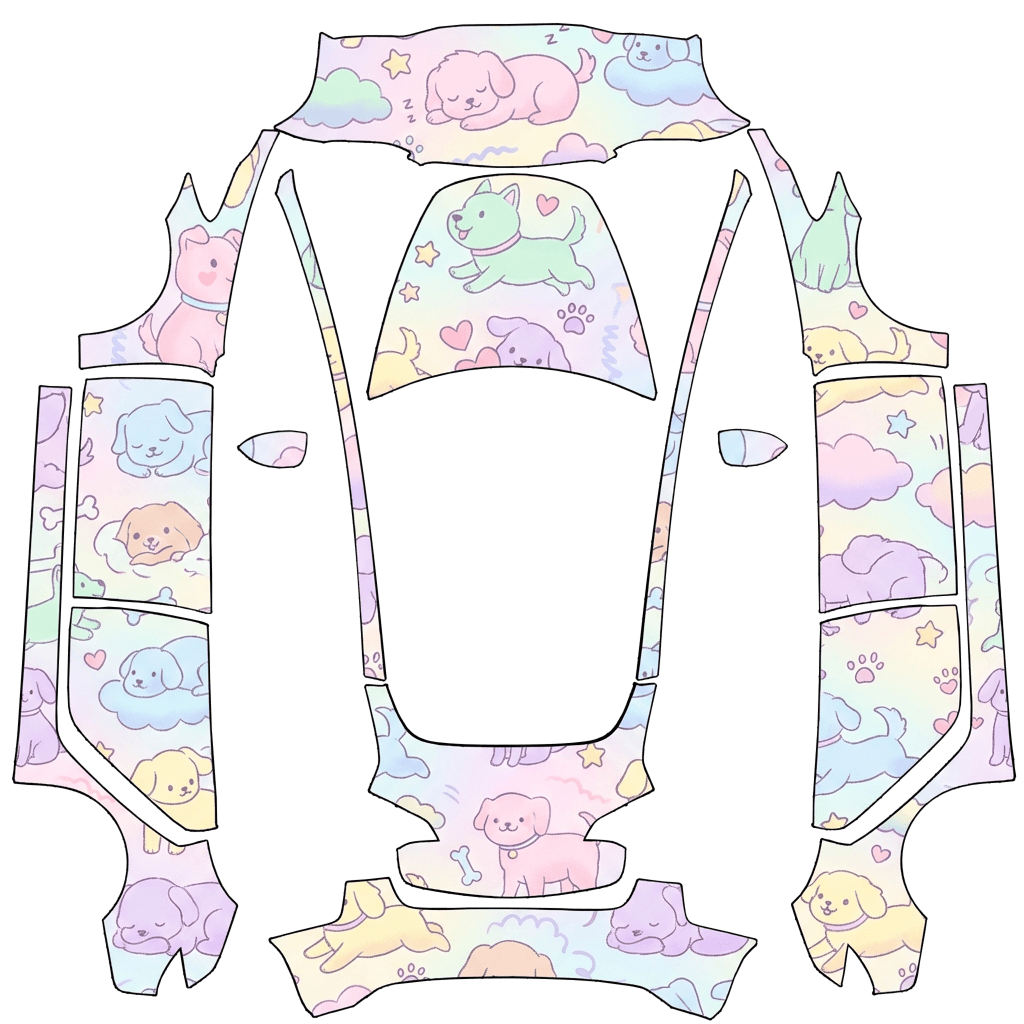 Model 3 Folierungsdesign - flat wrap PNG for Model 3 Paint Shop