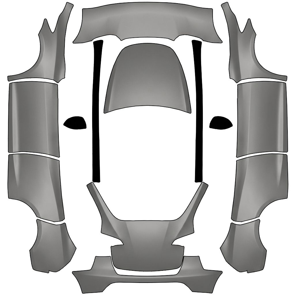 Model Y-folieringsdesign - flat wrap PNG for Model Y Paint Shop
