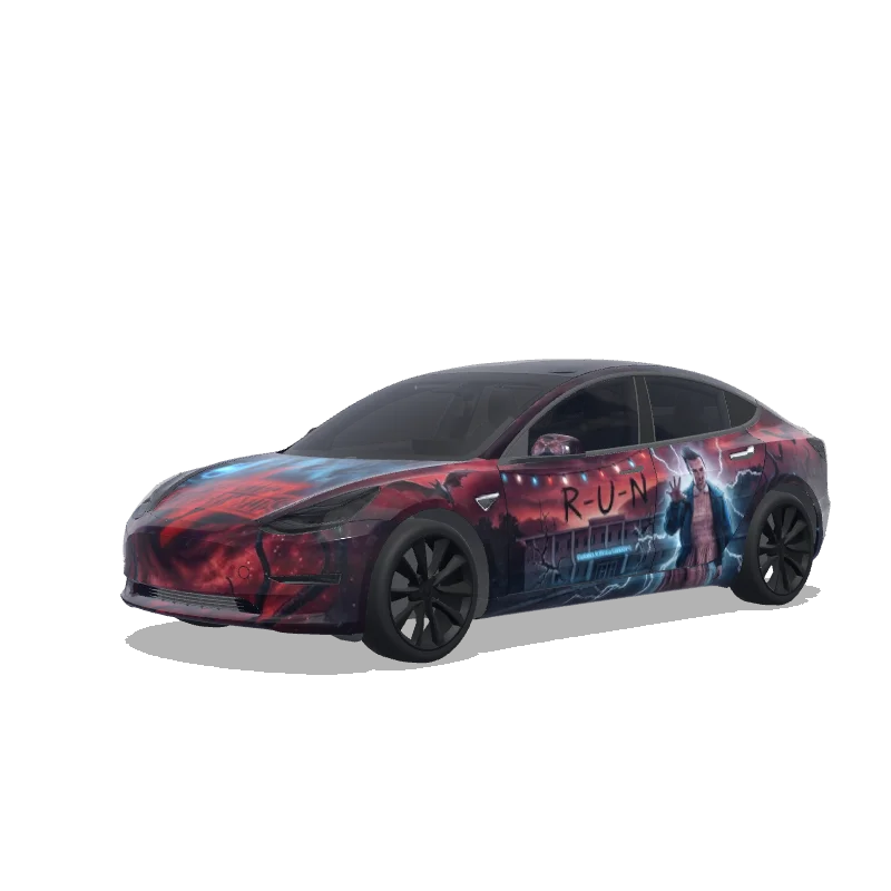 Tesla Model 3 custom wrap design