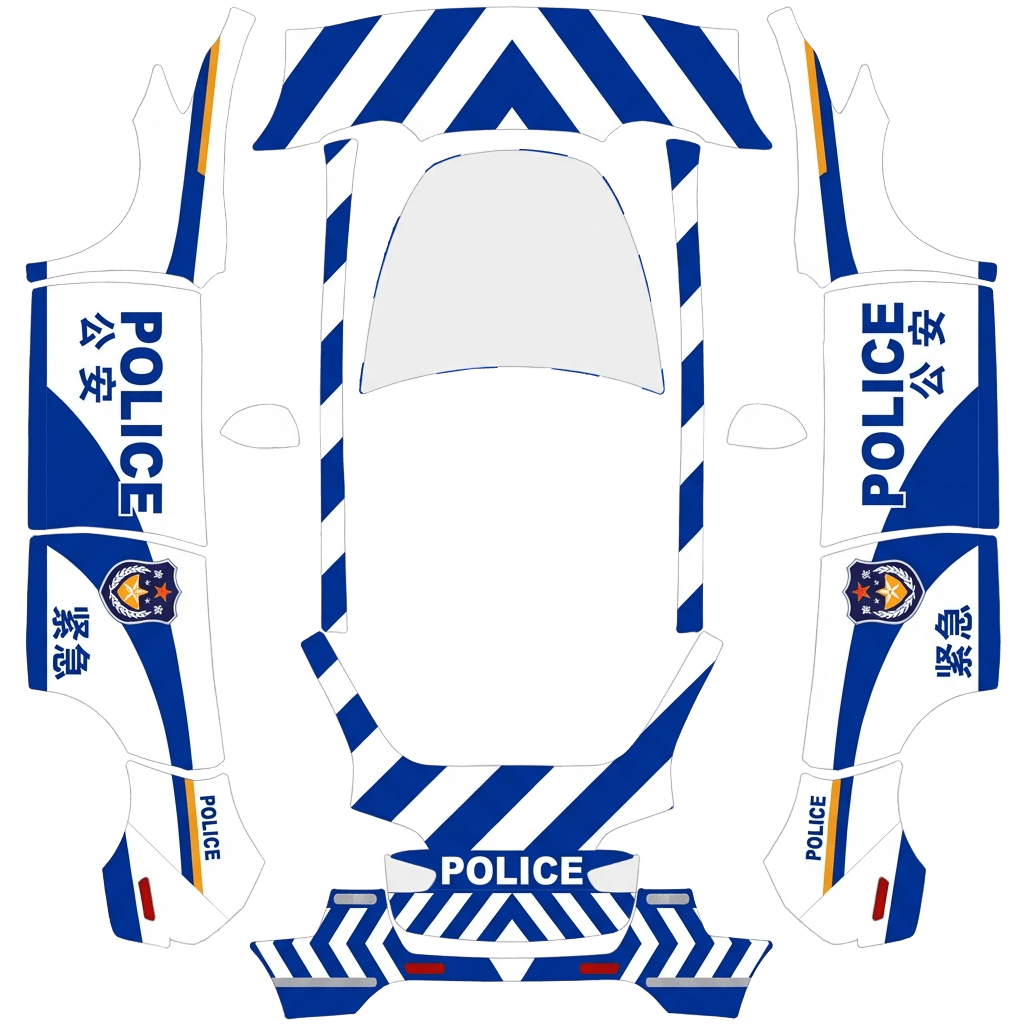 Model Y Wrap Design - flat wrap PNG for Model Y Paint Shop