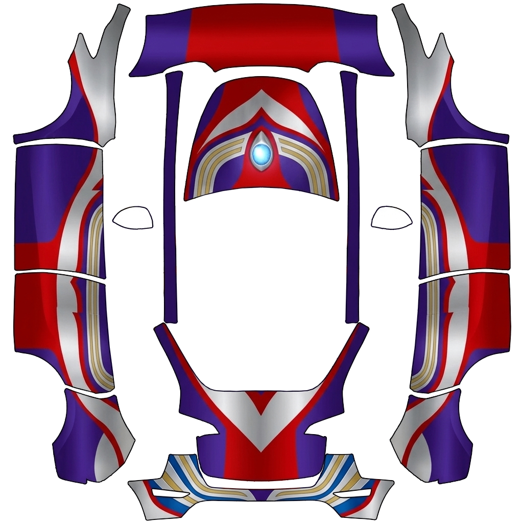 Wrapdesign voor Model Y - flat wrap PNG for Model Y Paint Shop