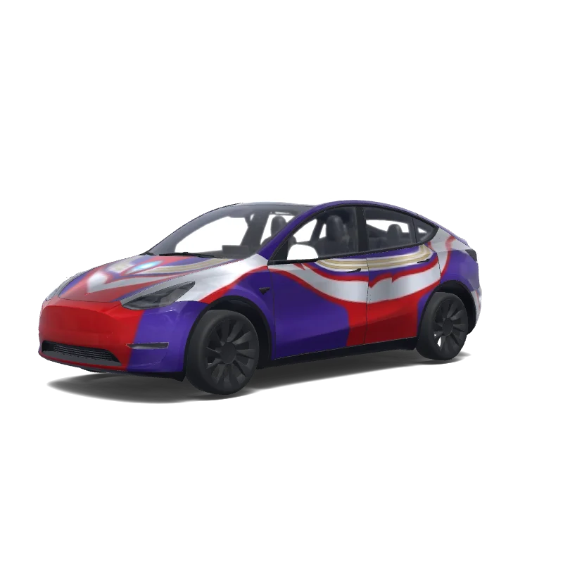 Tesla Model Y custom wrap design