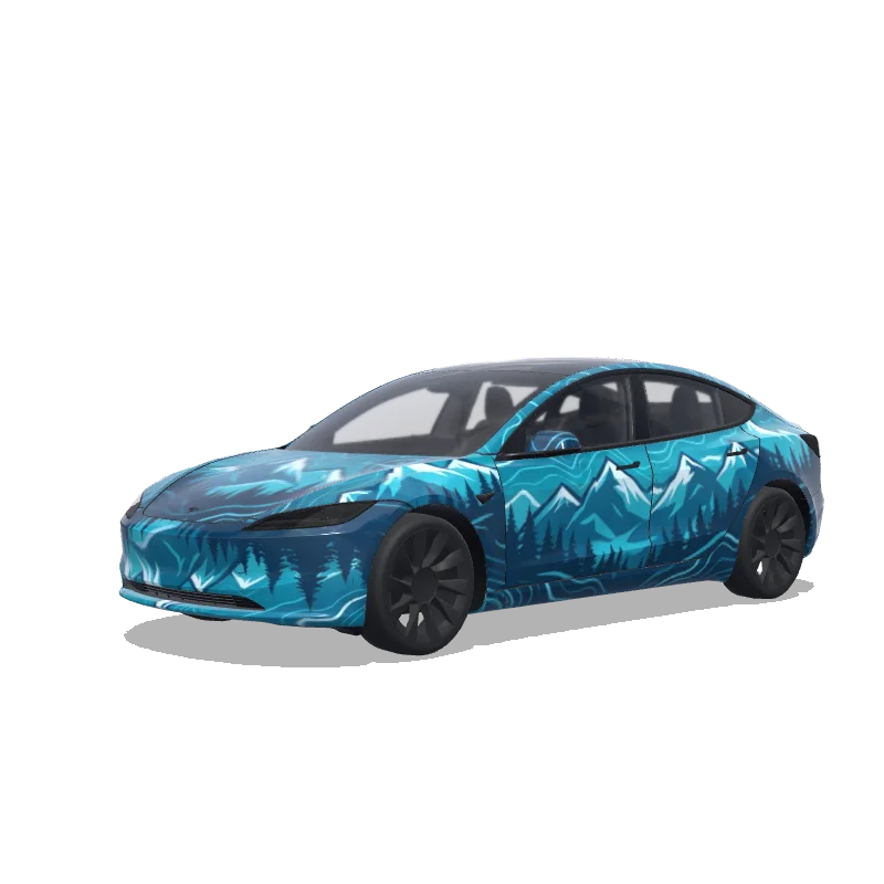 Tesla Model 3 (2024+ Standard/Premium) custom wrap design