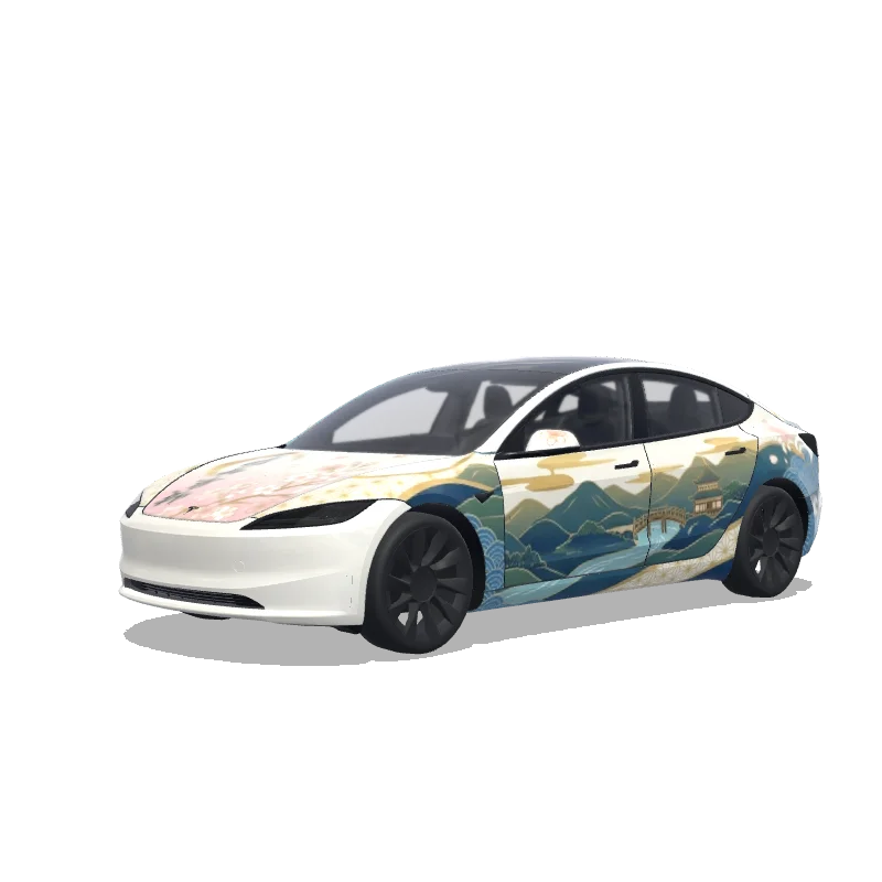 Tesla Model 3 (2024+ Standard/Premium) custom wrap design