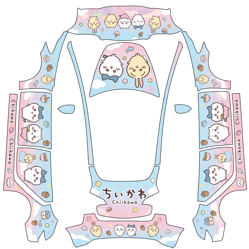 Model 3 Wrap Design - flat wrap PNG for Model 3 Paint Shop