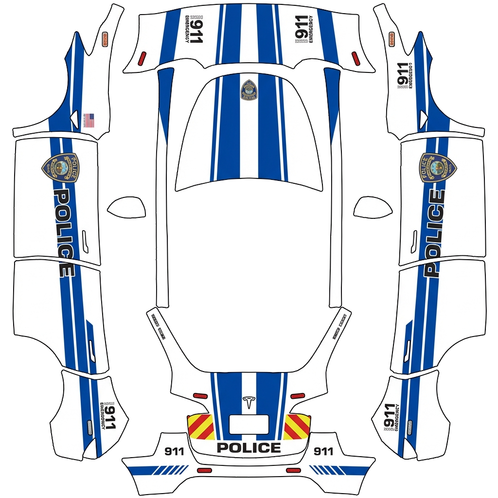 Model Y Wrap Design - flat wrap PNG for Model Y Paint Shop