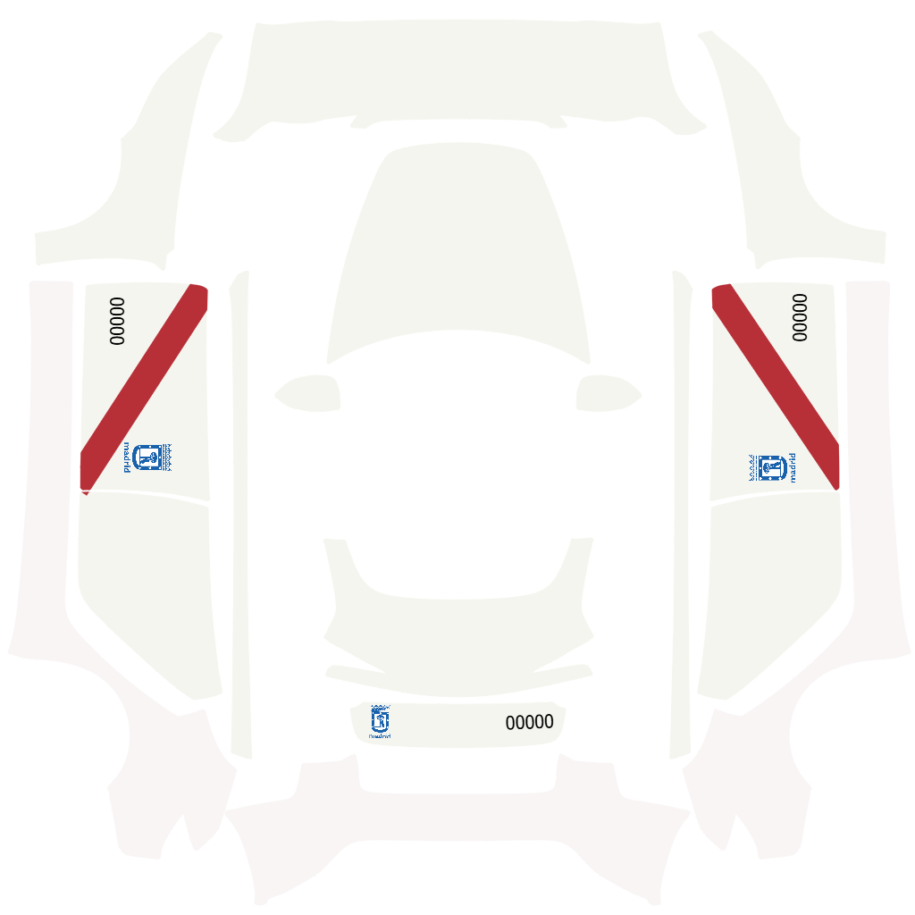 Taxi Madrid - flat wrap PNG for Model 3 (2024+ Standard/Premium) Paint Shop