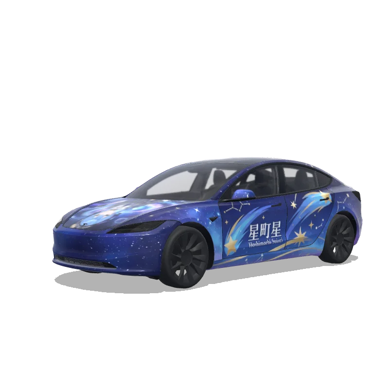 Tesla Model 3 (2024+ Standard/Premium) custom wrap design