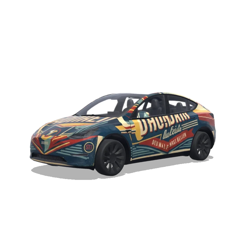 Tesla Model Y custom wrap design