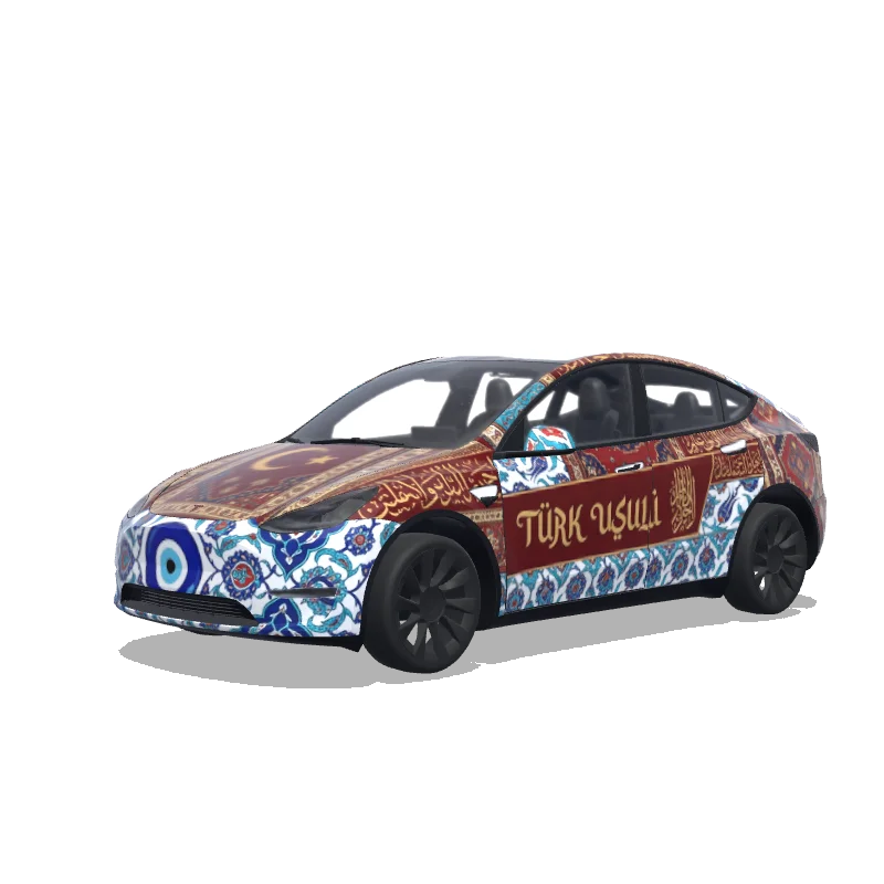 Tesla Model Y custom wrap design