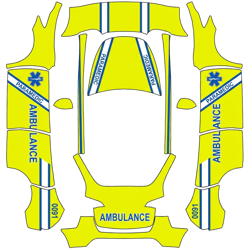 Model Y Wrap Design - flat wrap PNG for Model Y Paint Shop