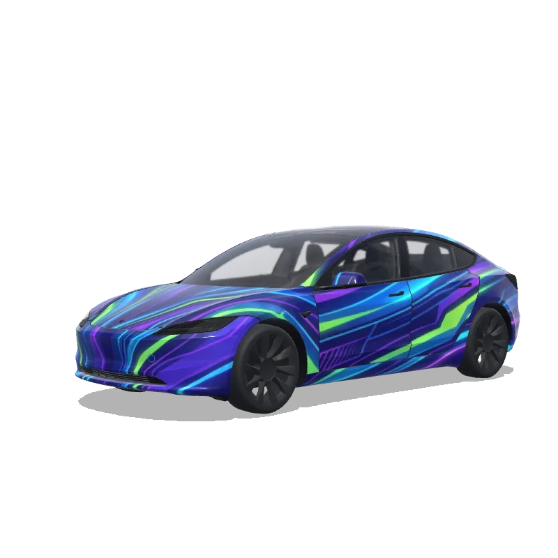 Tesla Model 3 (2024+ Standard/Premium) custom wrap design