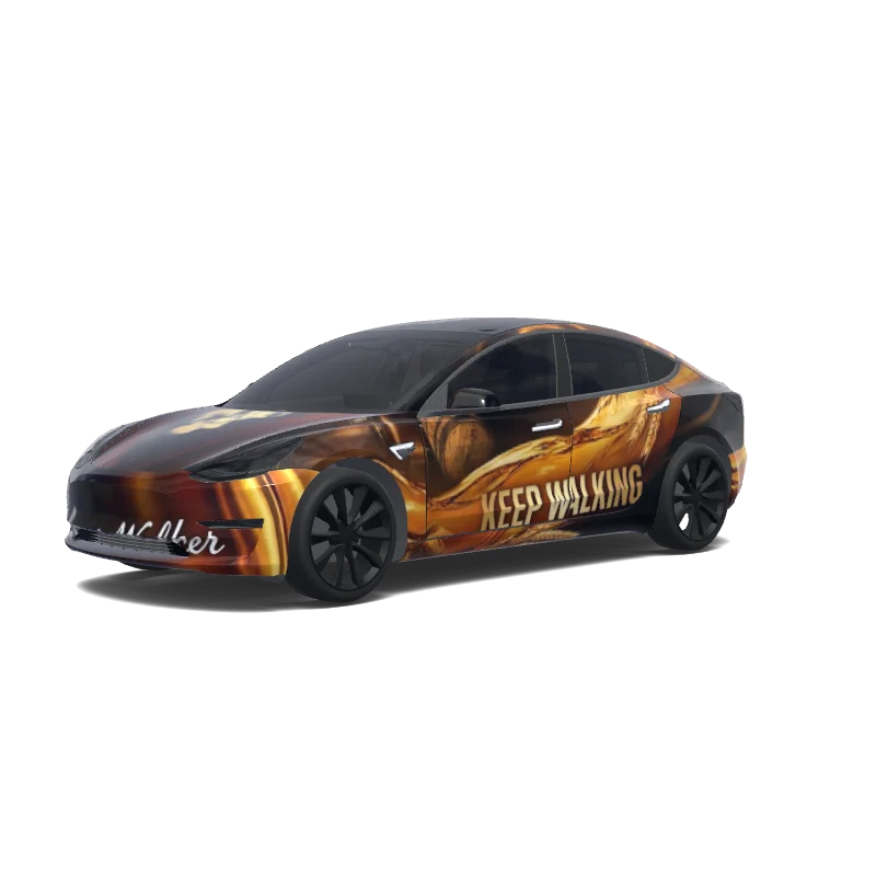 Tesla Model 3 custom wrap design