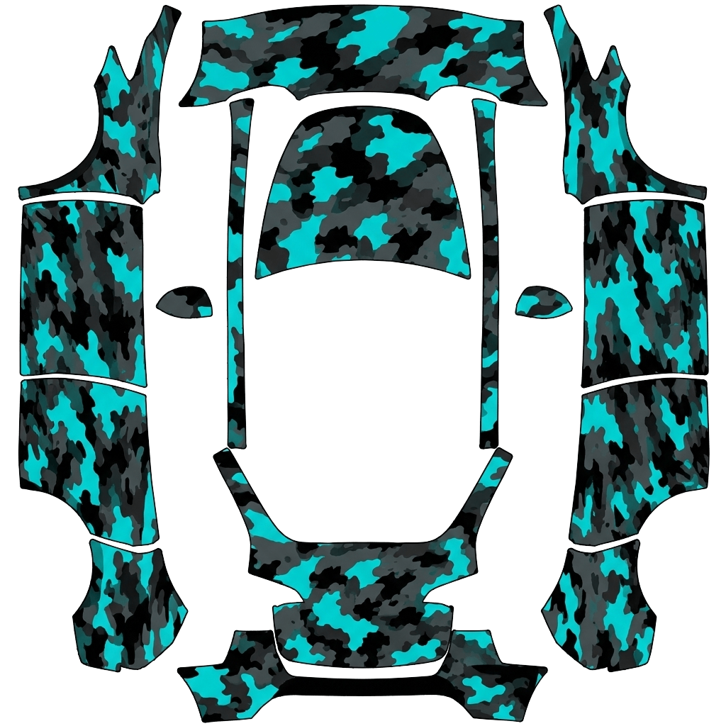 Wrapdesign voor Model Y - flat wrap PNG for Model Y Paint Shop