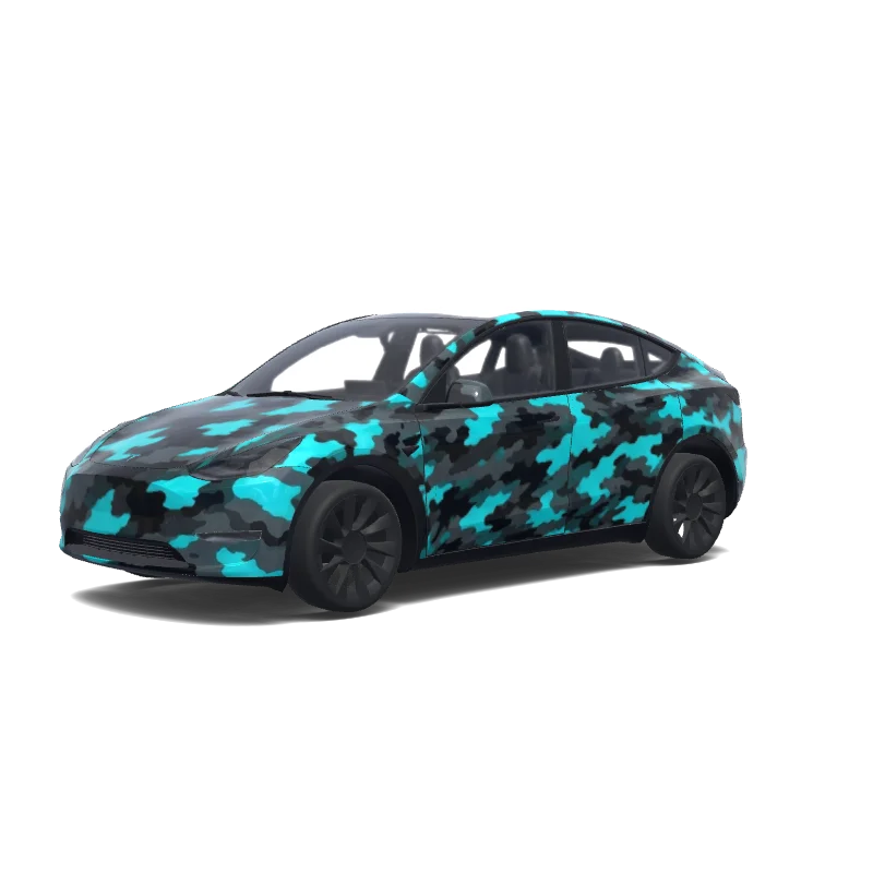 Tesla Model Y custom wrap design