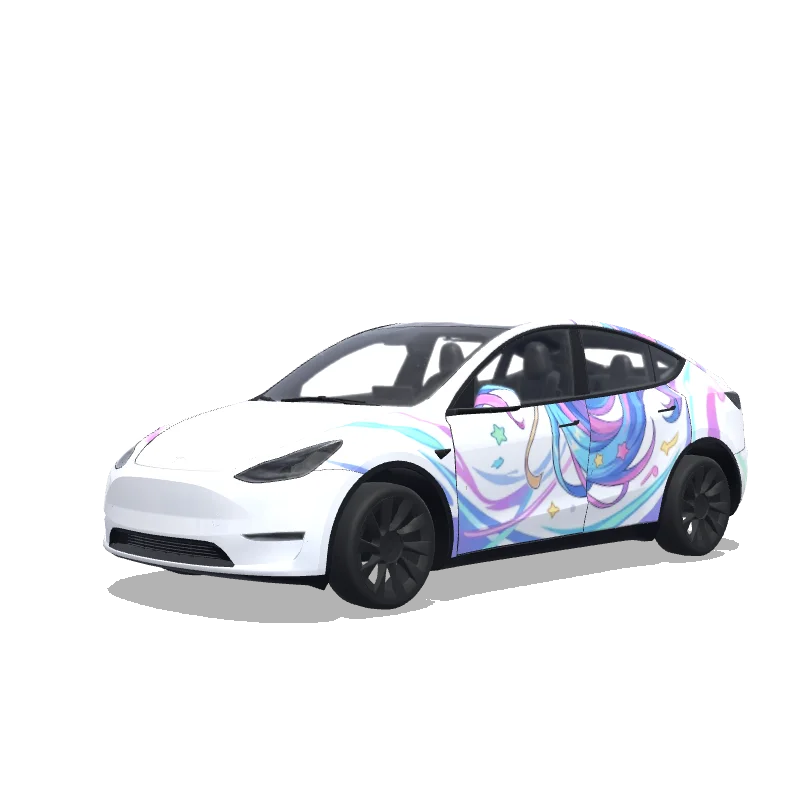 Tesla Model Y custom wrap design