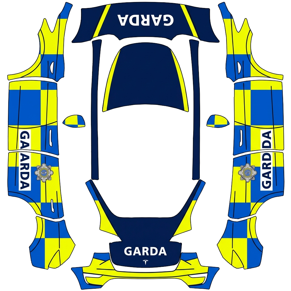 Diseño de vinilo para Model Y - flat wrap PNG for Model Y Paint Shop