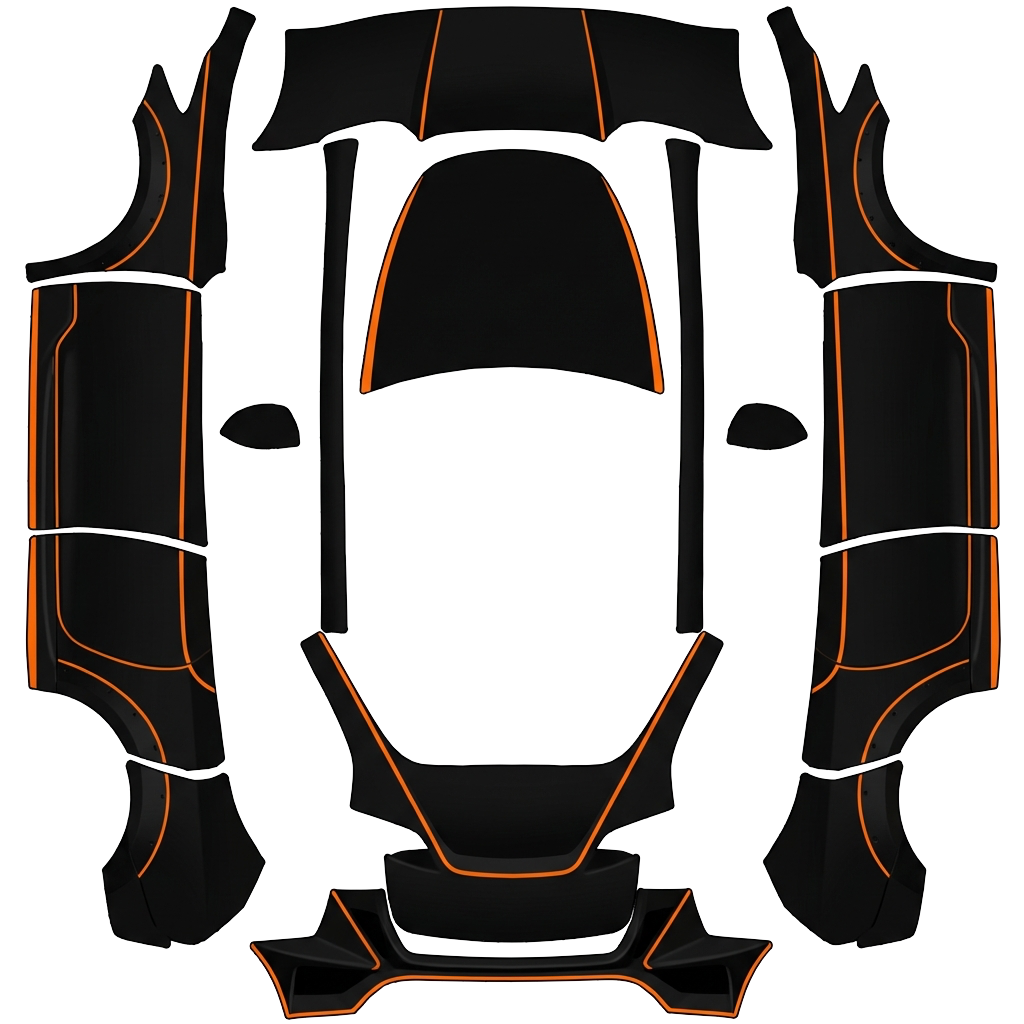 Model Y Wrap Design - flat wrap PNG for Model Y Paint Shop