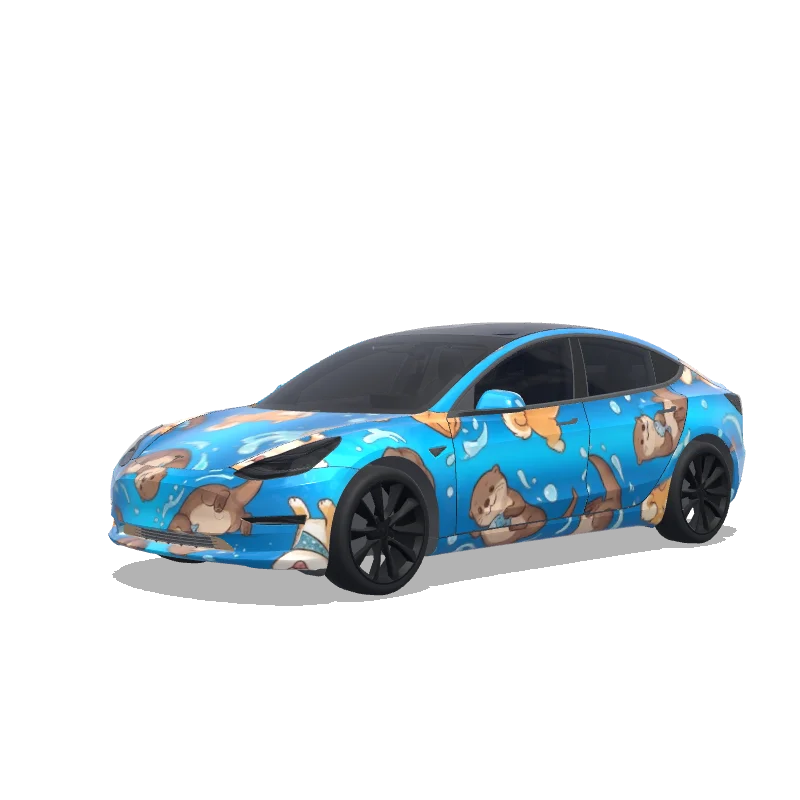 Tesla Model 3 custom wrap design