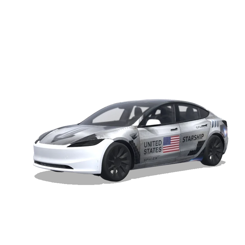 Tesla Model 3 (2024+ Standard/Premium) custom wrap design