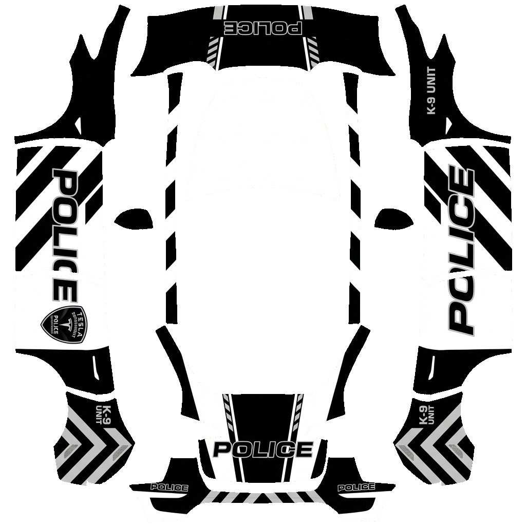 Model Y-folieringsdesign - flat wrap PNG for Model Y Paint Shop