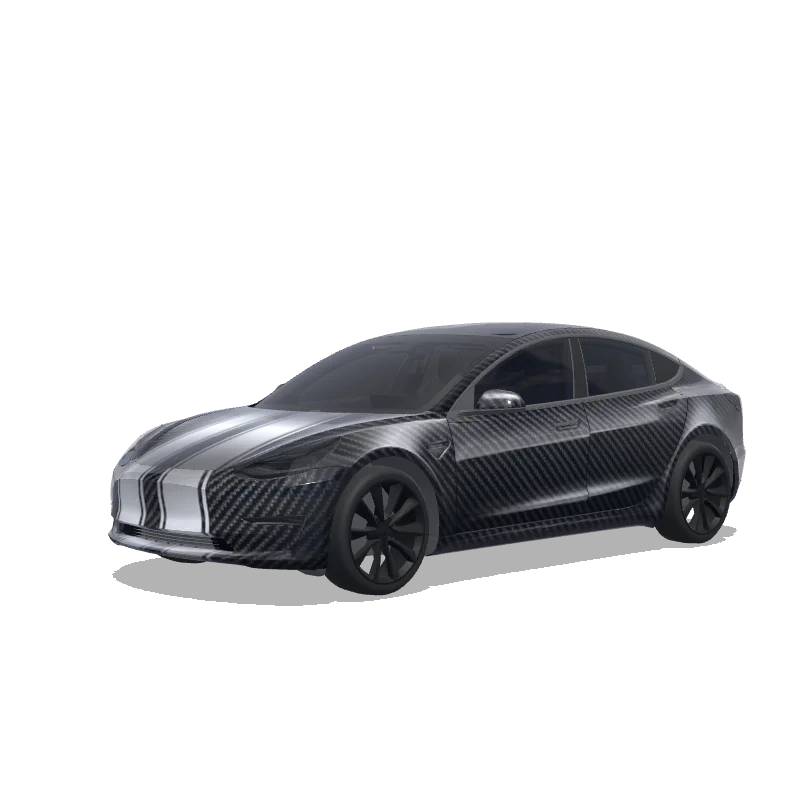 Racing Model 3 wrap, 3D Paint Shop preview