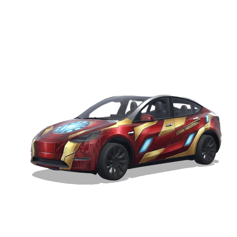 Tesla Model Y tilpasset wrap-design