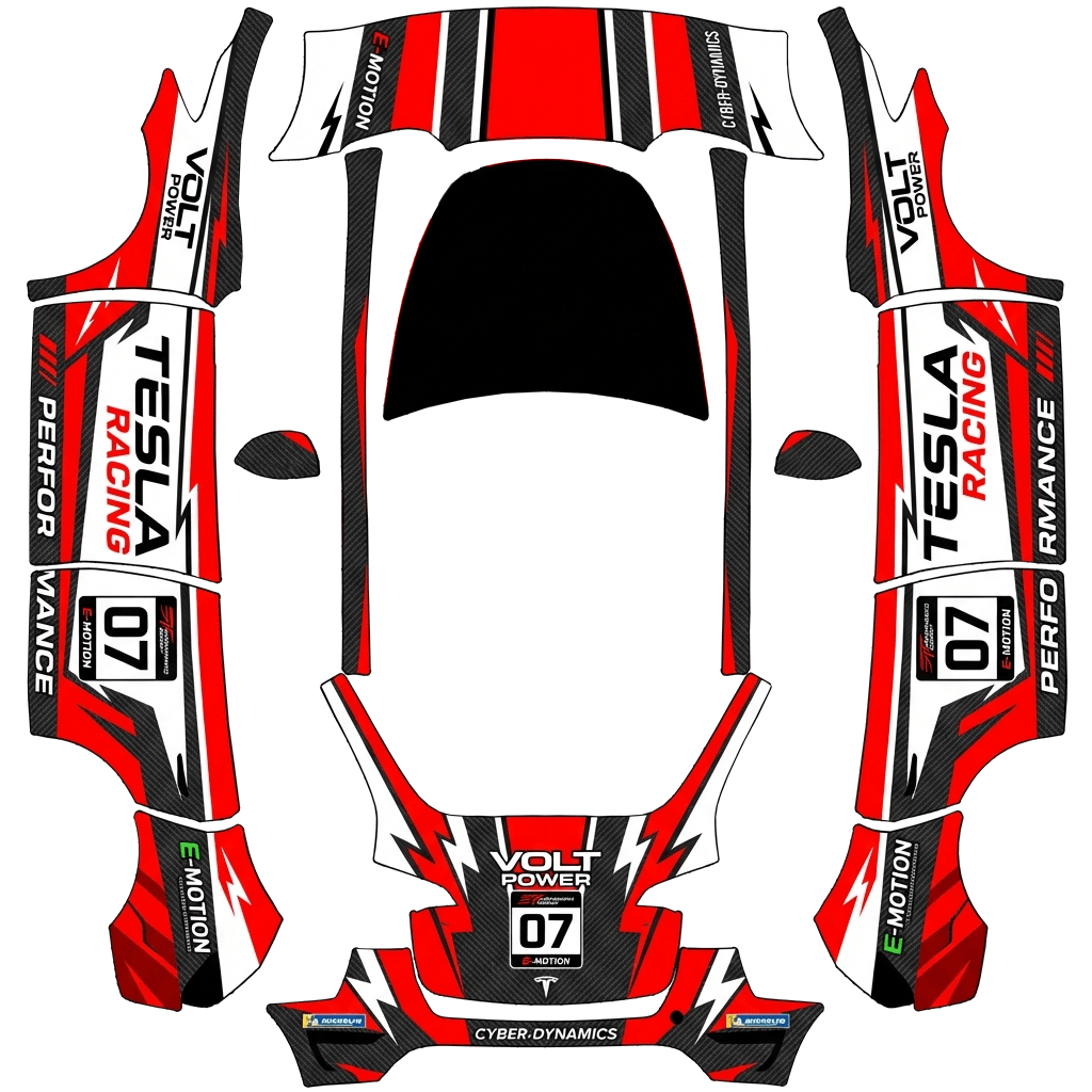 Model Y Wrap Design - flat wrap PNG for Model Y Paint Shop