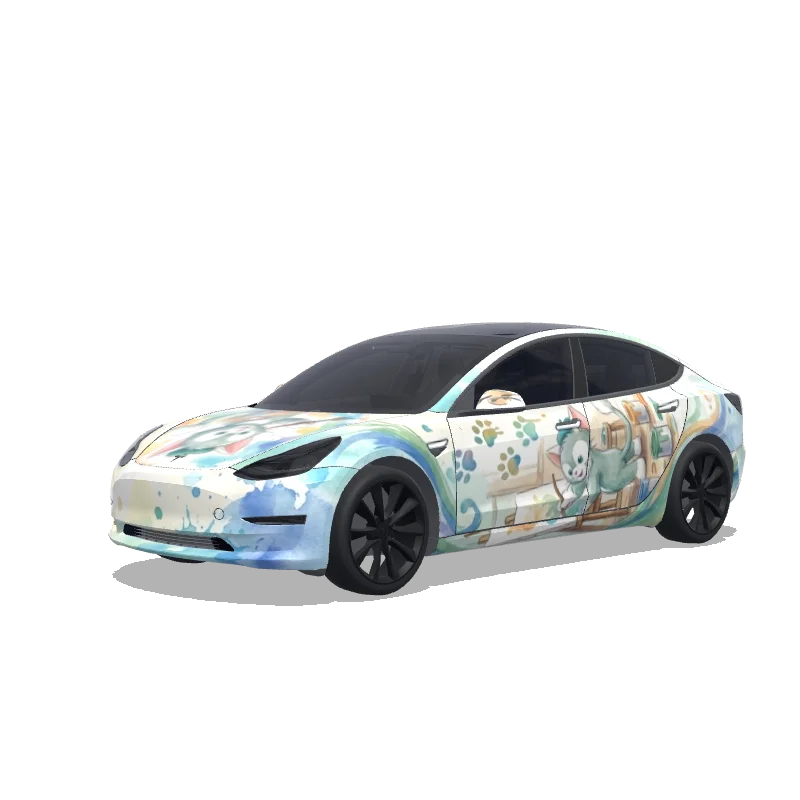 Tesla Model 3 custom wrap design