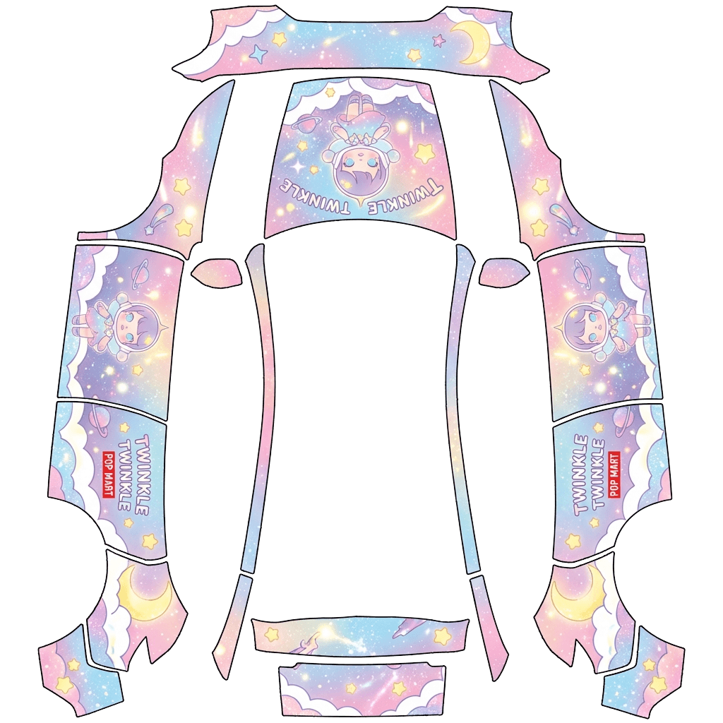 Model Y 改色设计 - flat wrap PNG for Model Y (2025+ Premium) Paint Shop