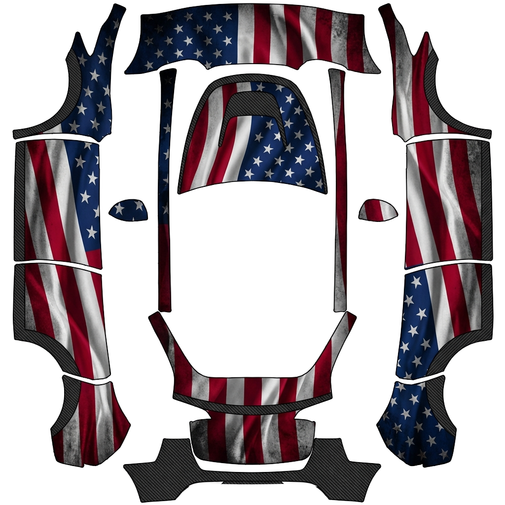 Model Y-folieringsdesign - flat wrap PNG for Model Y Paint Shop