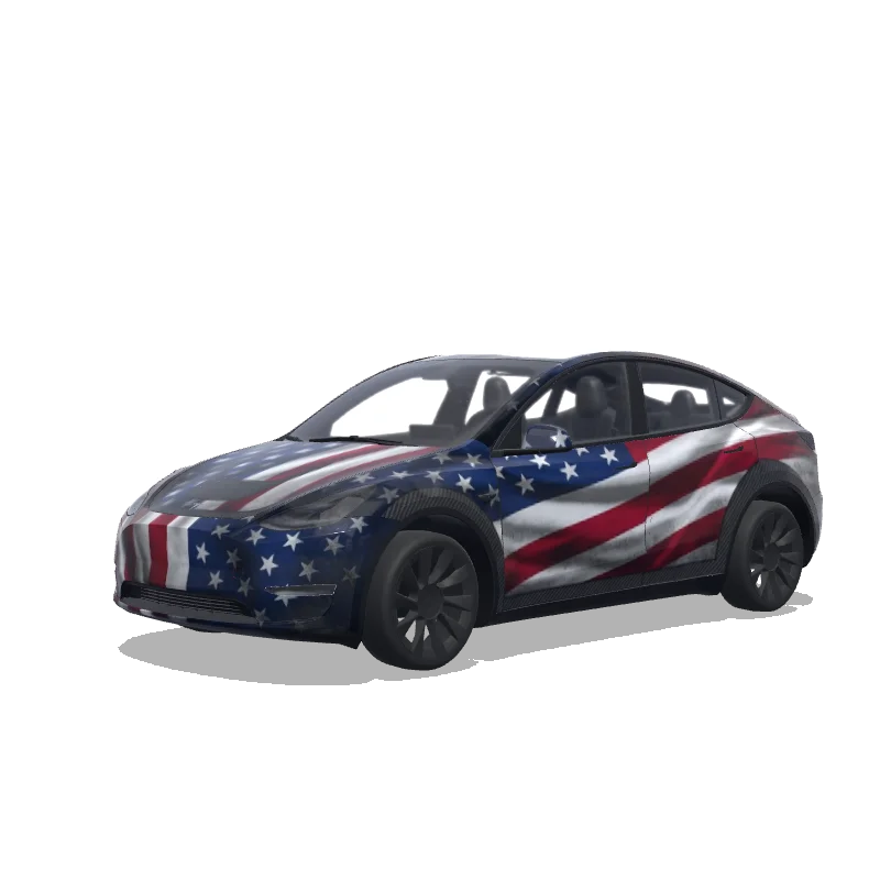 Tesla Model Y tilpasset wrap-design