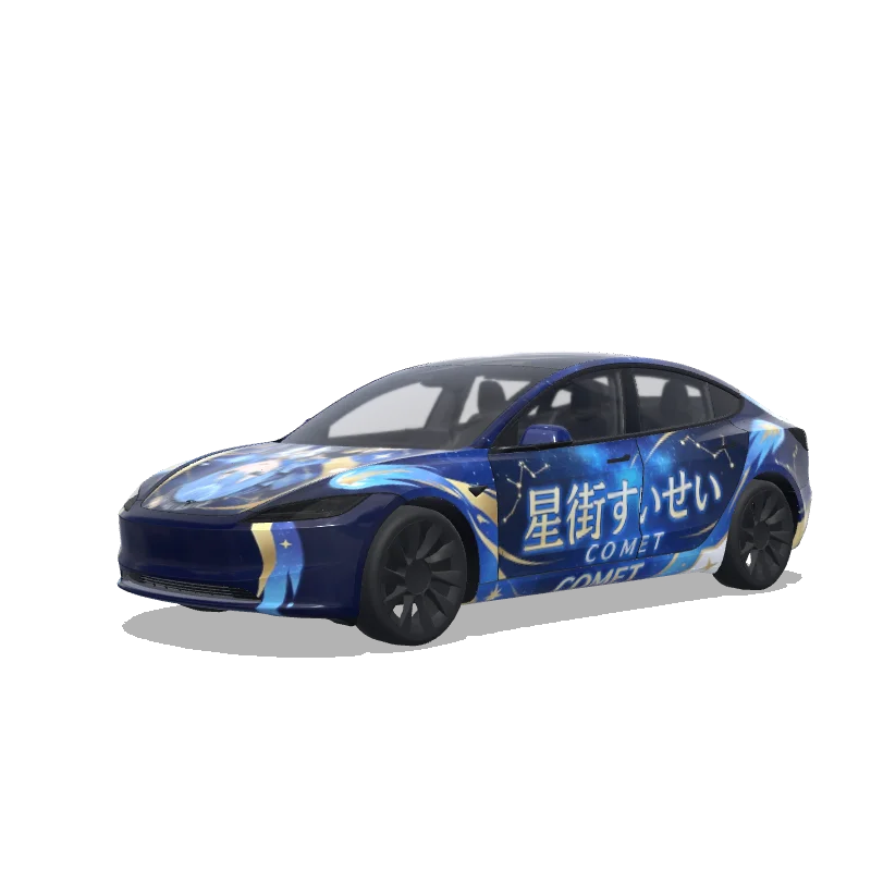 Tesla Model 3 (2024+ Standard/Premium) custom wrap design
