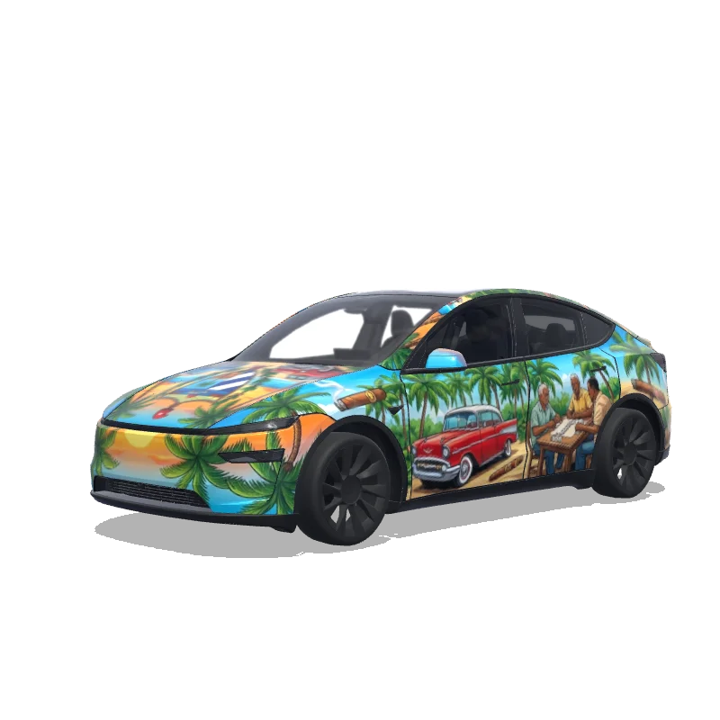 Tesla Model Y (2025+ Premium) custom wrap design