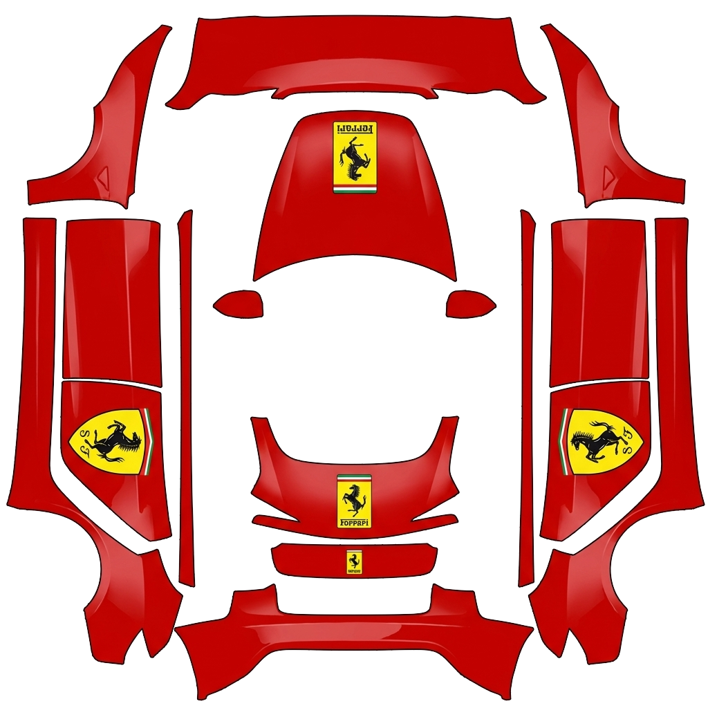 Model 3 Wrap Design - flat wrap PNG for Model 3 (2024+ Standard/Premium) Paint Shop