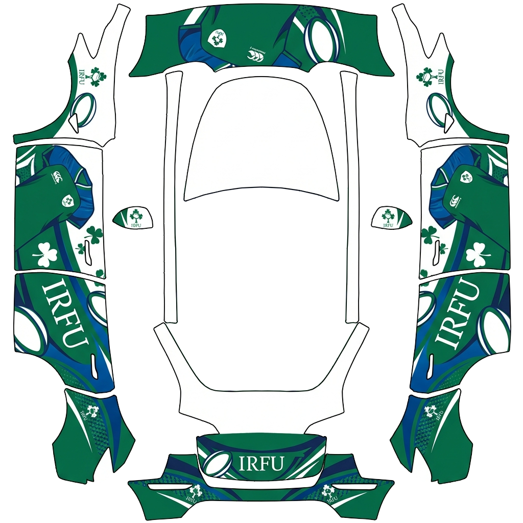 Model Y-folieringsdesign - flat wrap PNG for Model Y Paint Shop