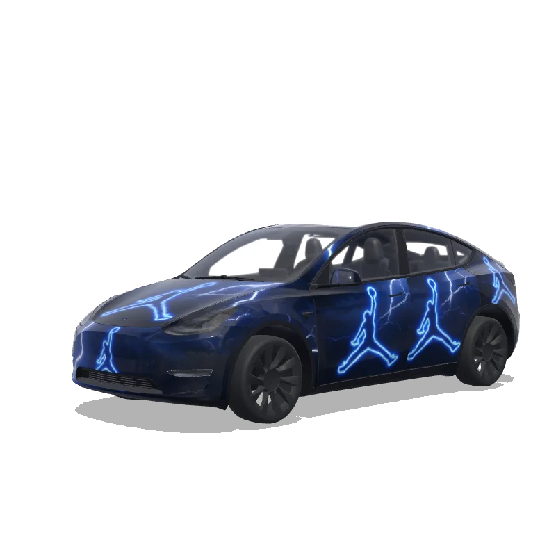 Tesla Model Y tilpasset wrap-design