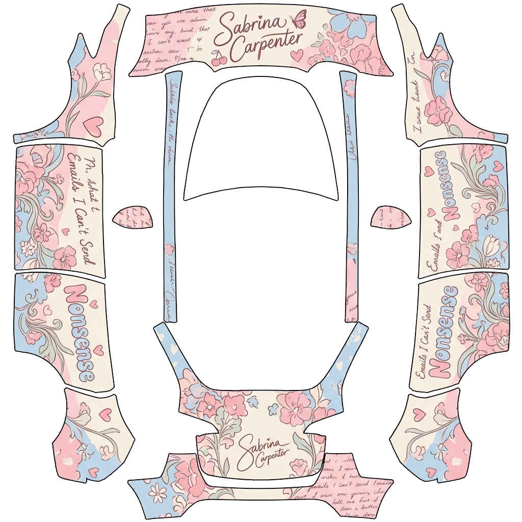 Model Y Wrap Design - flat wrap PNG for Model Y Paint Shop