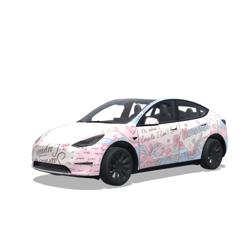 Tesla Model Y custom wrap design