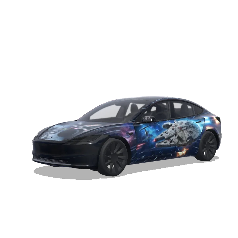 Tesla Model 3 (2024+ Standard/Premium) custom wrap design
