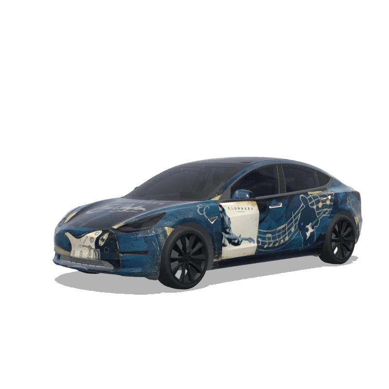 Tesla Model 3 custom wrap design
